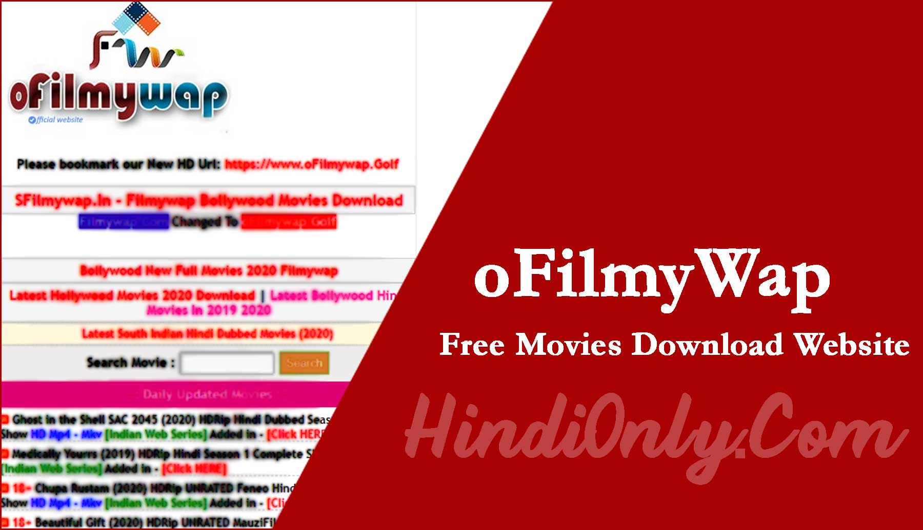 oFilmywap 2025: illegal Hindi Movie Download Site (Bollywood)